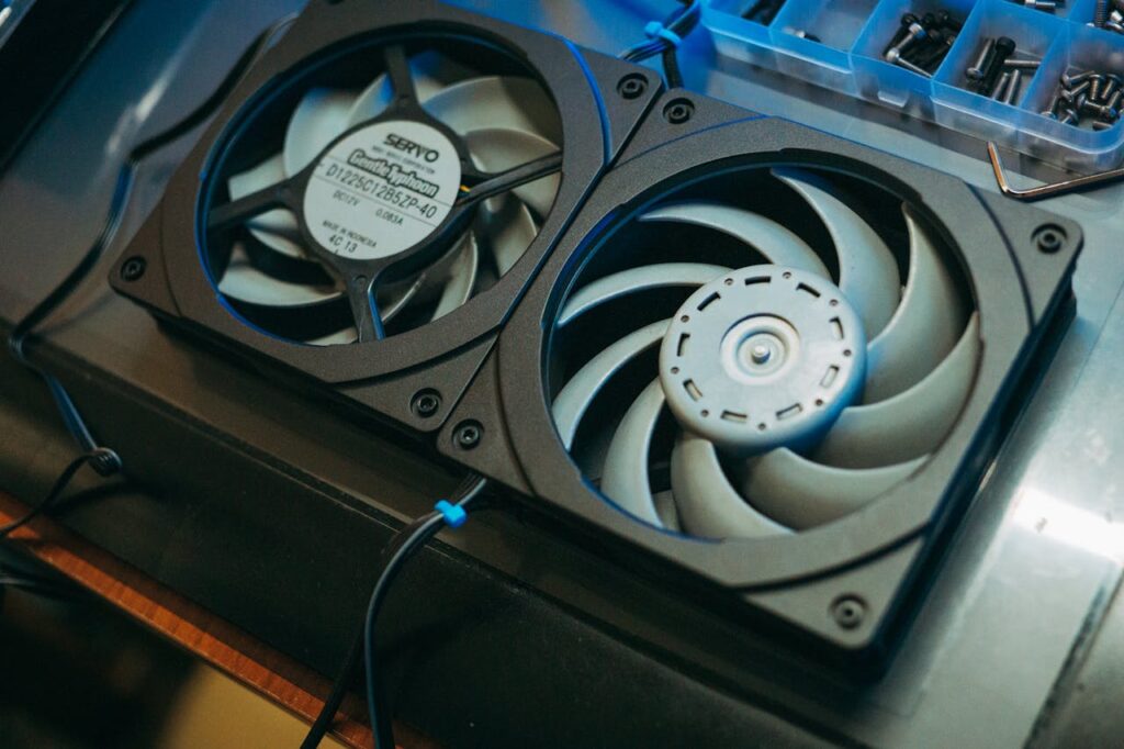 A Cpu Fan with White Blades